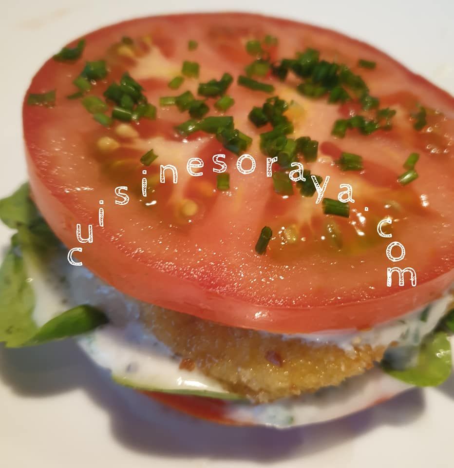 Burger de tomate mozza panées