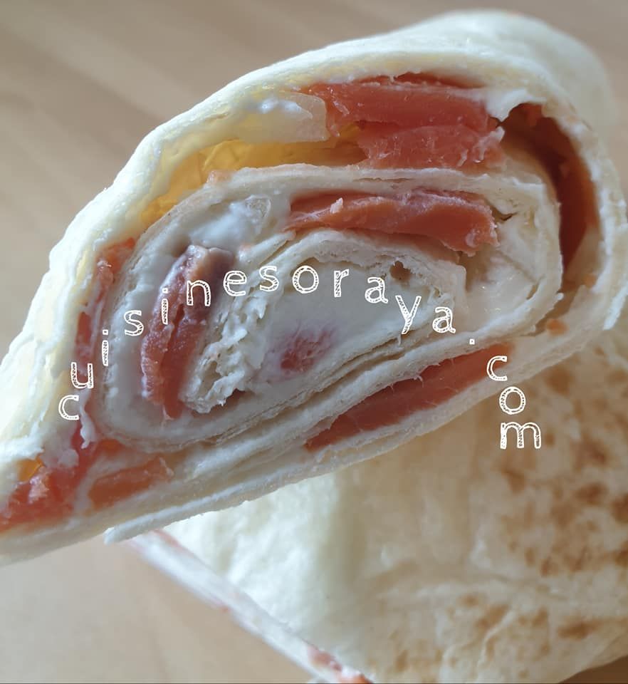 Wraps de saumon fumé et fromage