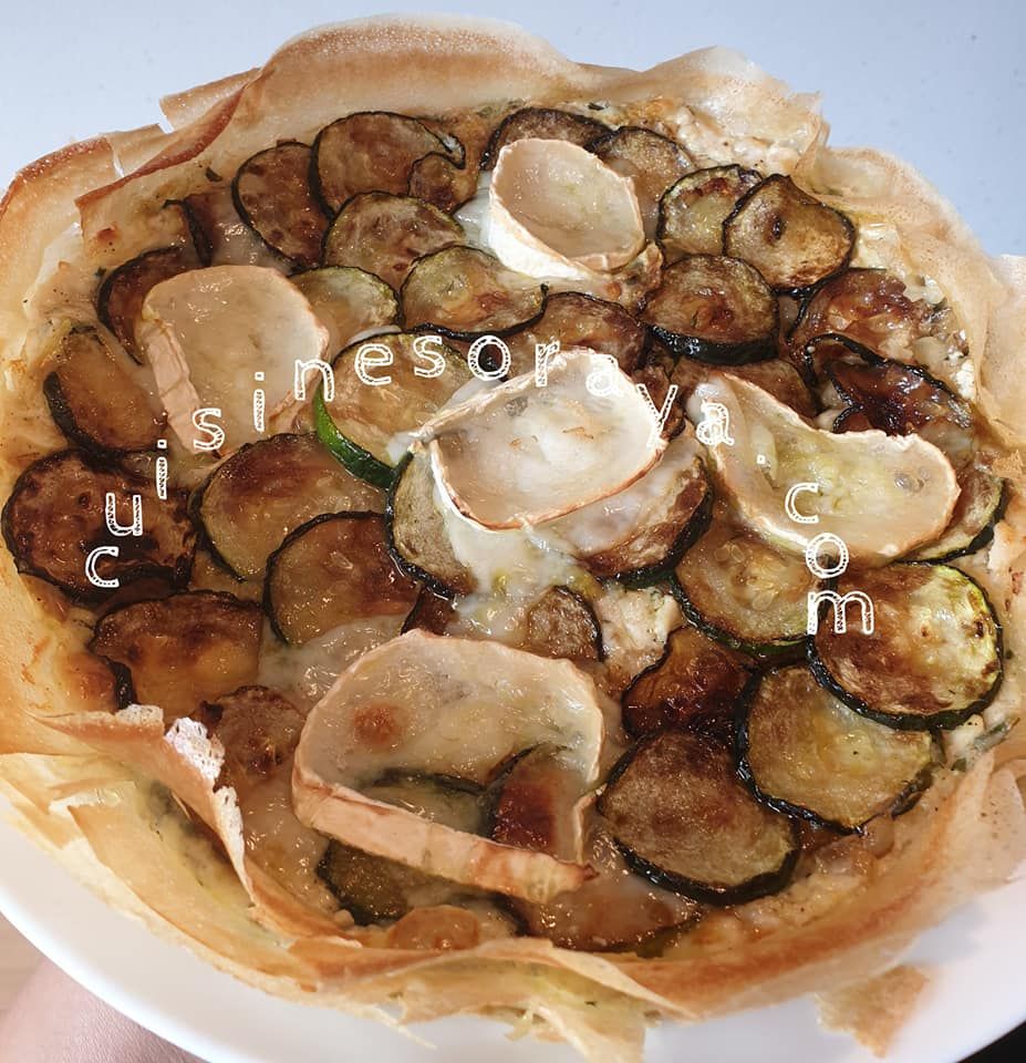 Tarte croustillante aux courgettes et chèvre
