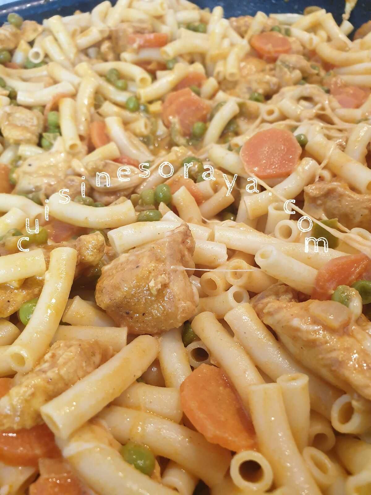 Pâtes aux légumes et poulet