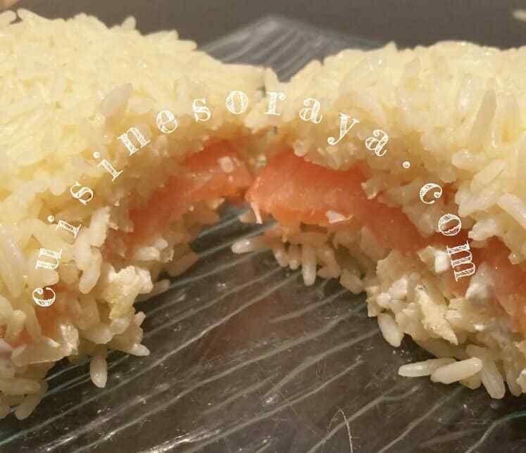 Hamburger riz au saumon fumé